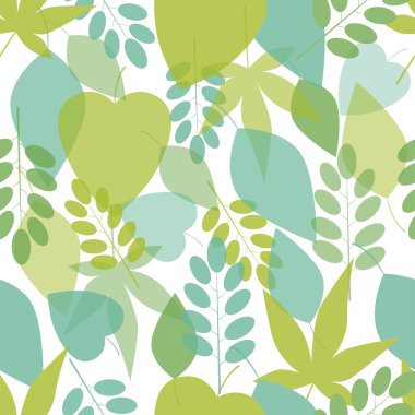 Dikişsiz parlak yaprakları desen