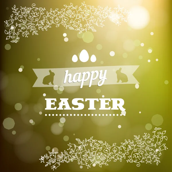 Boldog húsvéti üdvözlőlap-vektor — Stock Vector