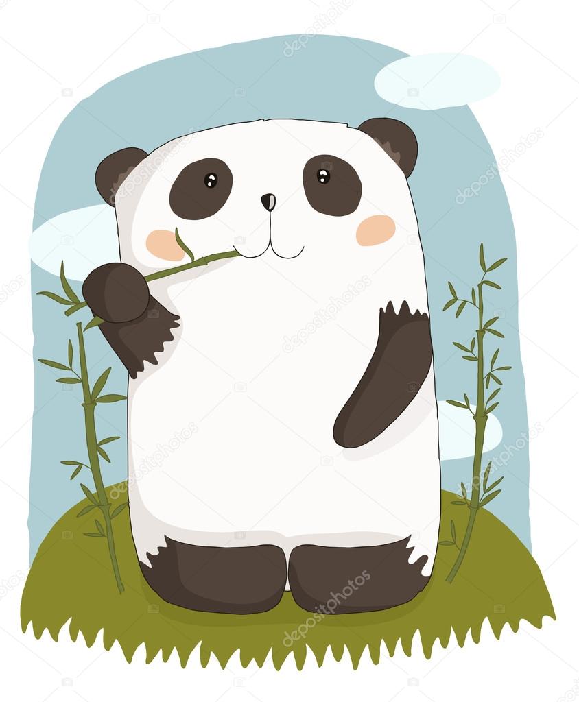 Baby Panda Sitting And Munching On Bamboo Stock Vector Image By C Artnis Baby Panda Sitting And Munching On Bamboo Stock Vector Image By C Artnis