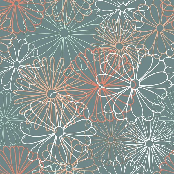 Patrón floral sin costuras. Textura flores . — Vector de stock