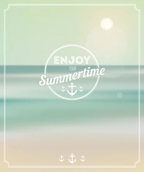 Summer background. Enjoy summertime - summer typography — Stock Vector