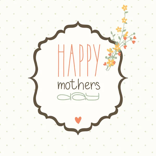 Tarjeta para el Día de la Madre . — Vector de stock