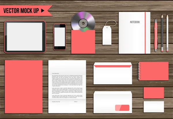 vektör kurumsal kimlik mock up.