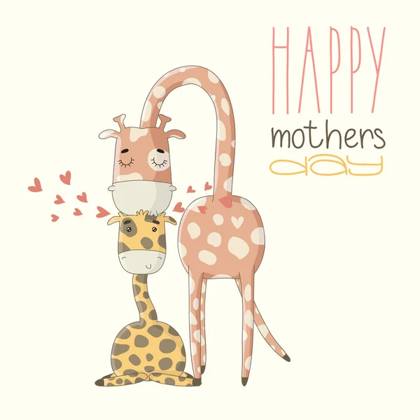 Tarjeta de felicitación para el Día de la Madre. — Vector de stock