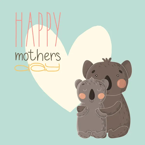 Ευχετήρια κάρτα για την Ημέρα της Μητέρας. — Διανυσματικό Αρχείο