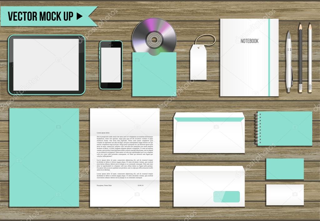 Vector corporate identity mock up.