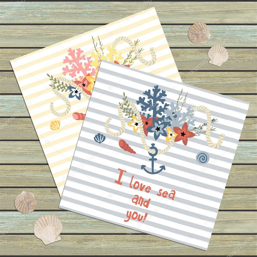 I love you retro style card