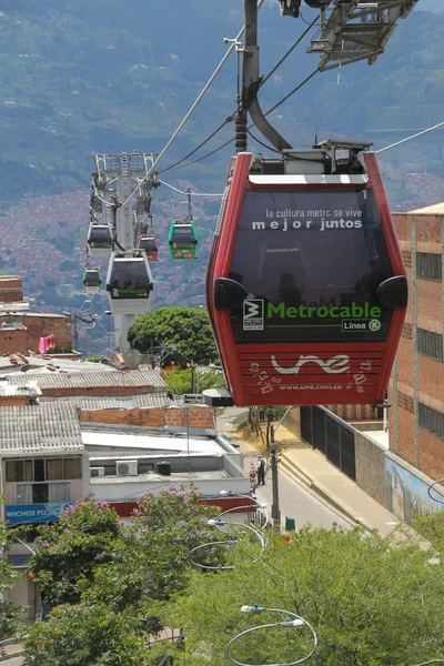 Metrocable in Medellin — Stockfoto