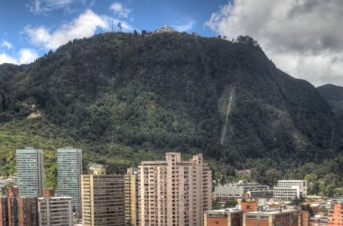 Monserrate mountain in Bogota clipart