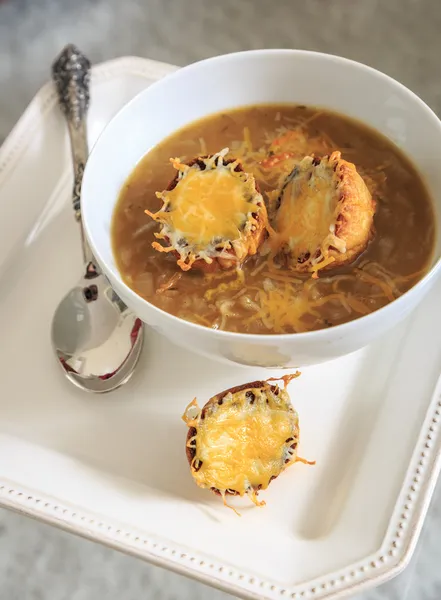 Französische Zwiebelsuppe — Stockfoto