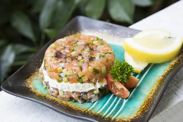 Salmon Tartar — Stock Photo, Image