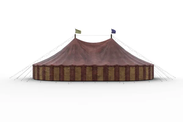 Grande Tenda Circo Ilustração Isolada Sobre Fundo Branco — Fotografia de Stock