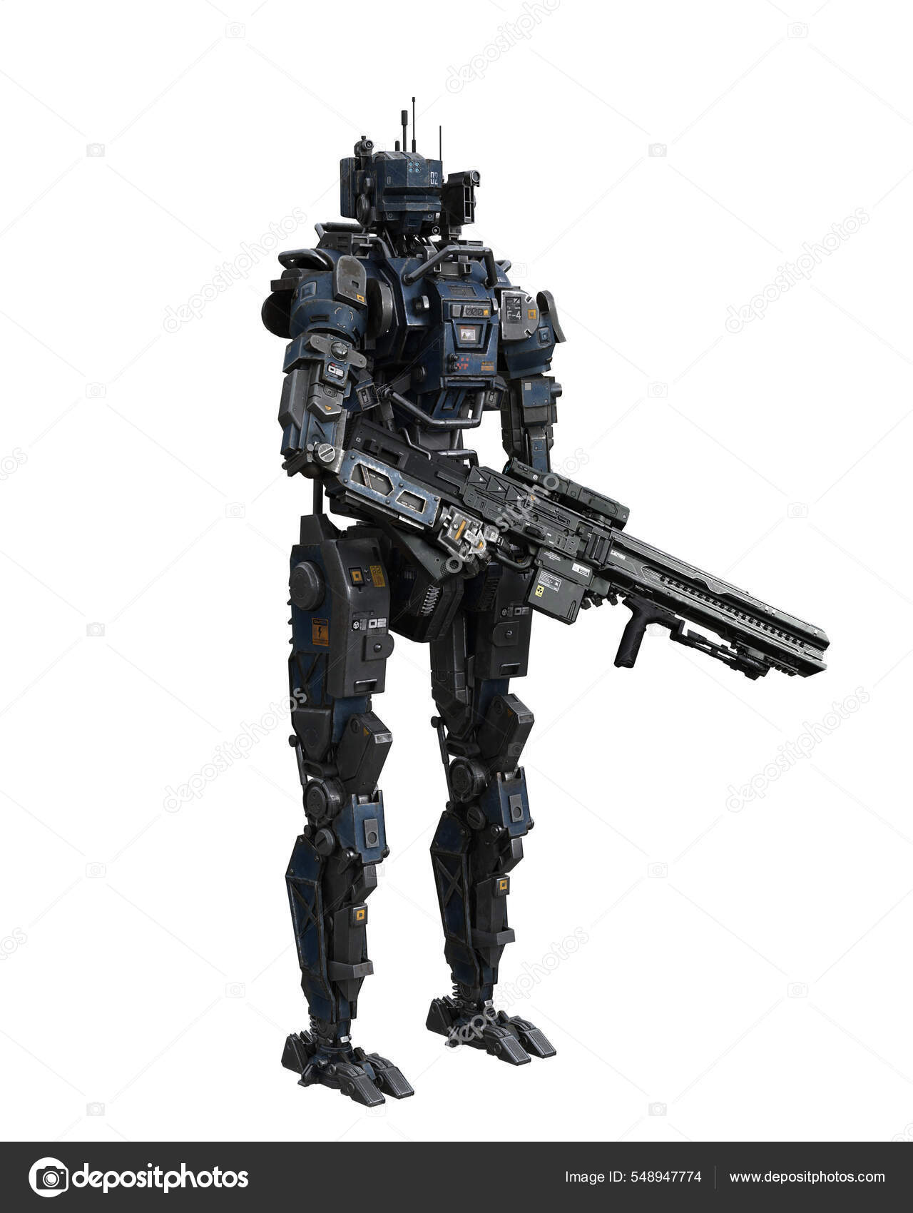 Military Cyberpunk Robot Sci Fashionable Fi Military Humanoid