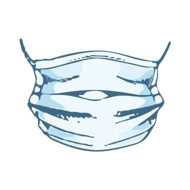 417 _ set tıbbi maske, tablet, steteskop mavi tıbbi maske, özet, hacimsel çizim, ayrıntılı, güvenlik sembolü, korona virüs koruması, N95 endüstriyel güvenlik, solunum cihazı,