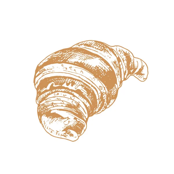 376 Croissant Croissant Symbol Für Bäckerei Oder Lebensmitteldesign Vektorillustration Detailgrafik — Stockvektor