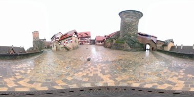 Almanya 'daki Nuremberg İmparatorluk Şatosu 360 derece fotoğraf