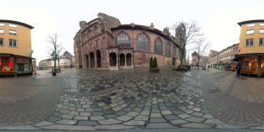 Lorenzkirche Nuremberg, Almanya 360 derece fotoğraf