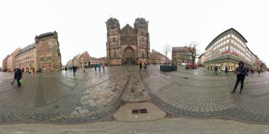 Lorenzkirche Nuremberg, Almanya 360 derece fotoğraf