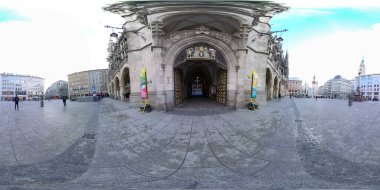 Marienplatz Münih 360 derece fotoğrafla