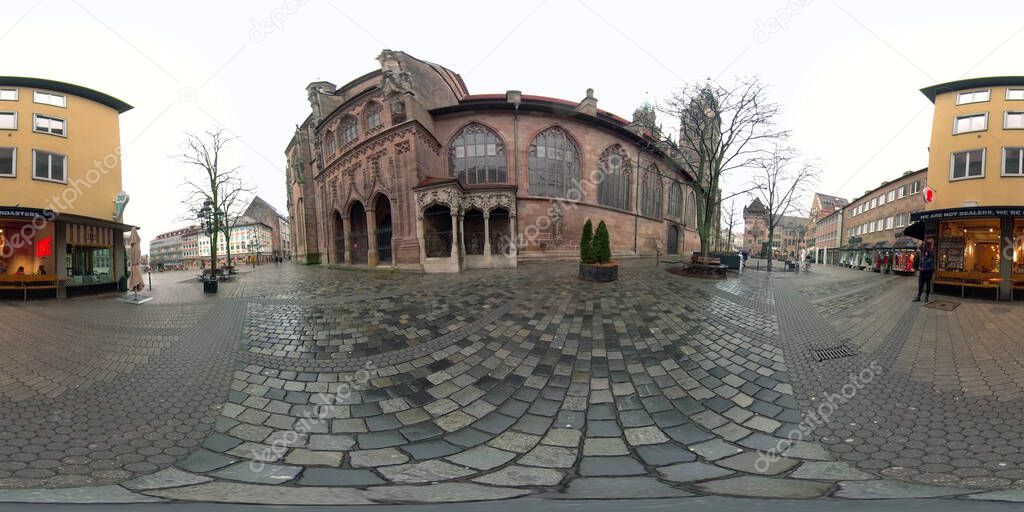 The Lorenzkirche Nuremberg in Germany 360 degrees photo