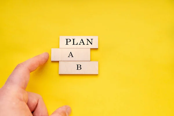 Hand Businessman Choosing Plan Option — Stock Photo, Image