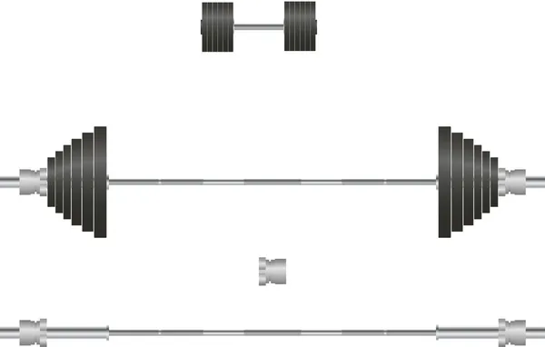 Barbell, dumbbell — Stockvector