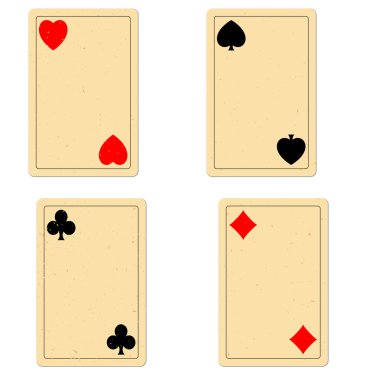 boş eski oyun kartları