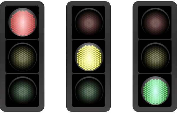 Luzes de trânsito — Vetor de Stock