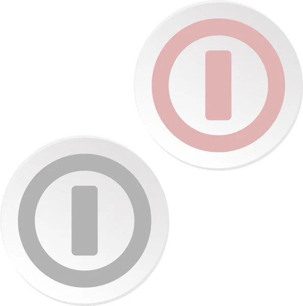 On buttons — Stock Vector