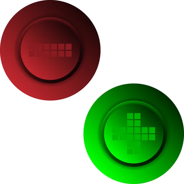 Plus moins les boutons — Image vectorielle
