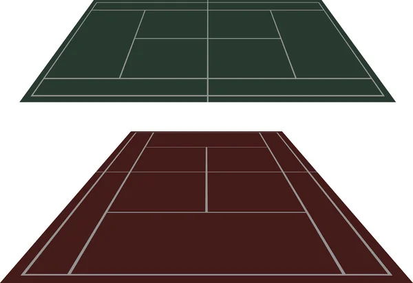 Mettre les courts de tennis en perspective — Image vectorielle