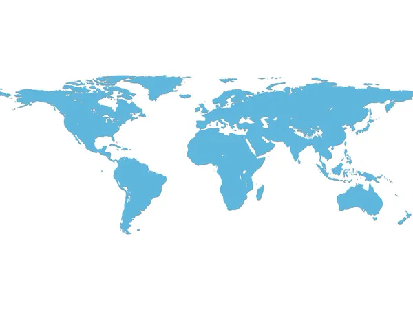 Kaart van de wereld — Stockvector