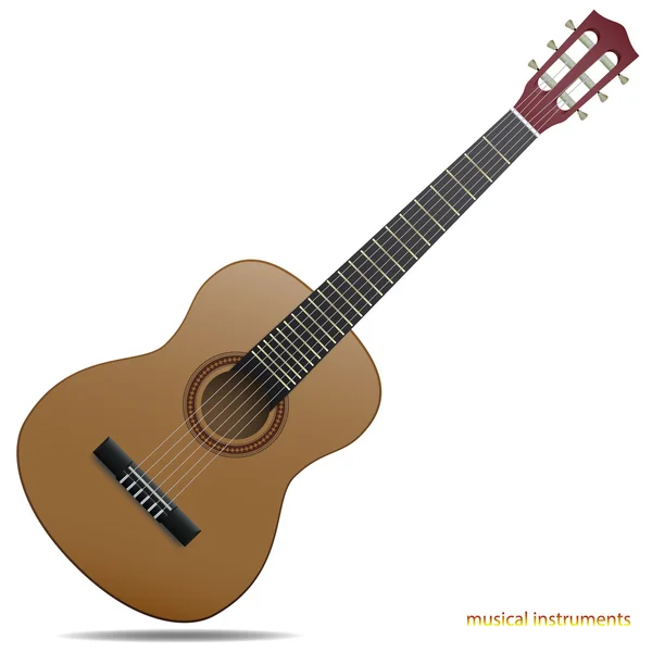 Guitare acoustique — Image vectorielle