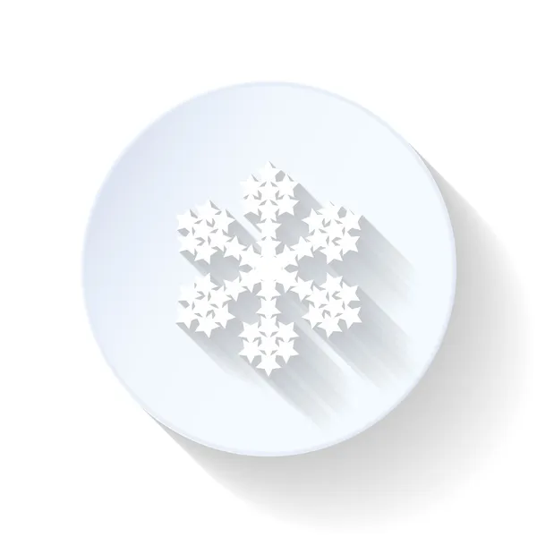 Snowflake flat icon — Stock Vector
