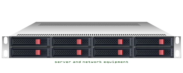 Chassi de montagem em rack de servidor — Vetor de Stock