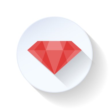 Ruby on Rails düz simgesi