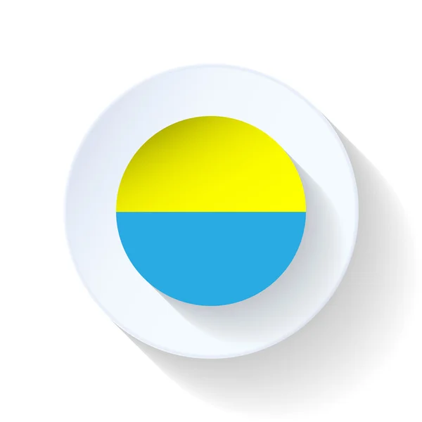Плоский значок прапорця України — стоковий вектор