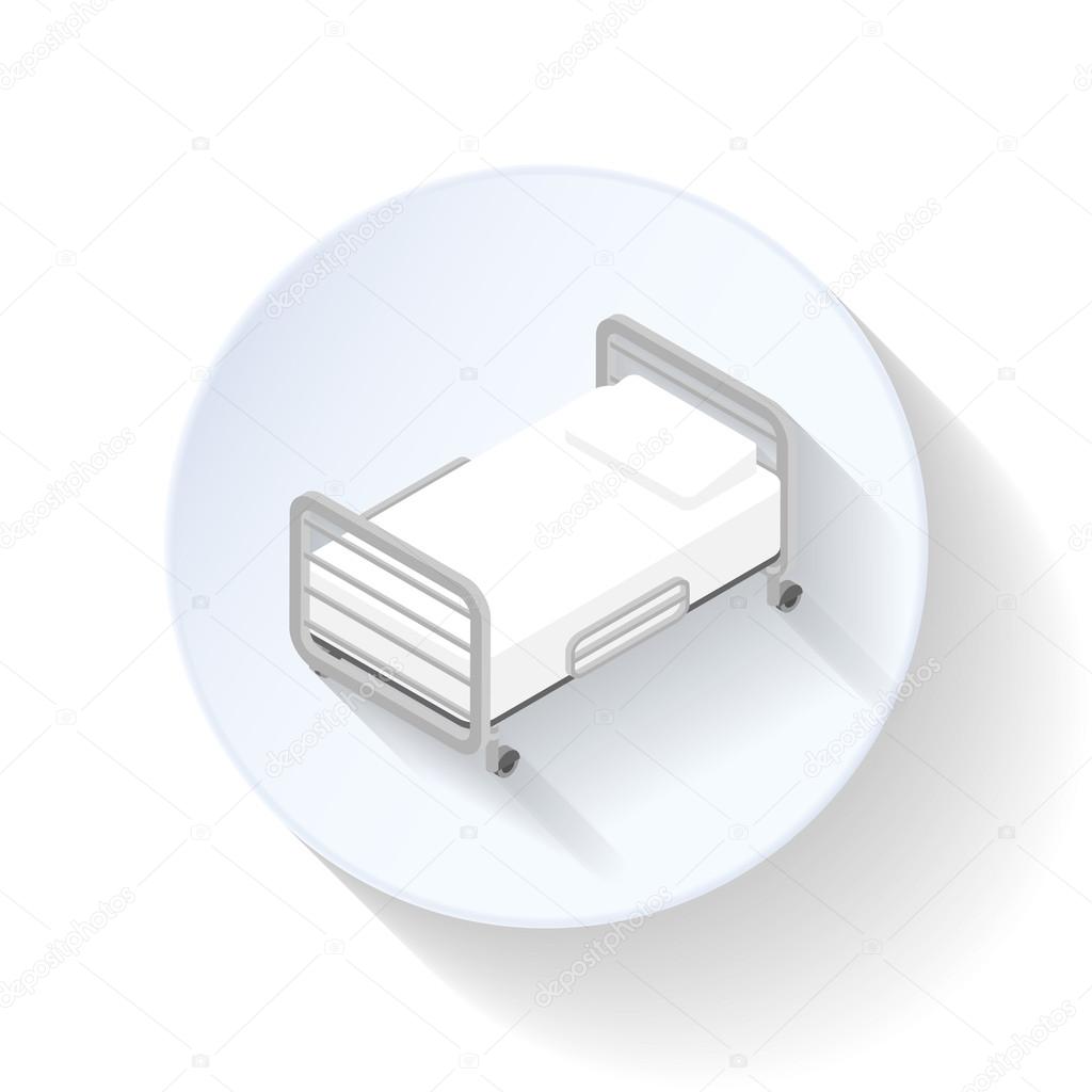 Hospital bed flat icon