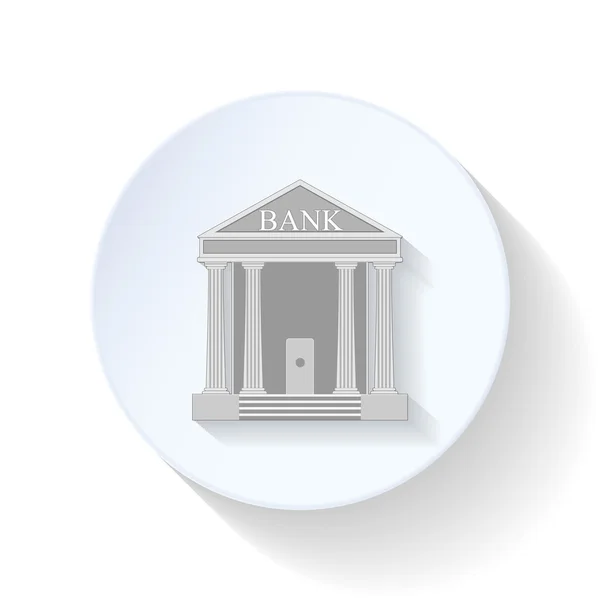 Banca icone piatte — Vettoriale Stock