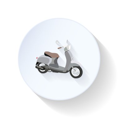 Scooter Düz Simgesi