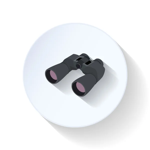 Binoculars flat icons set — Stock Vector