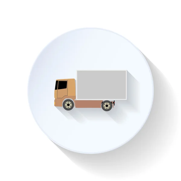 Lading auto platte pictogram — Stockvector