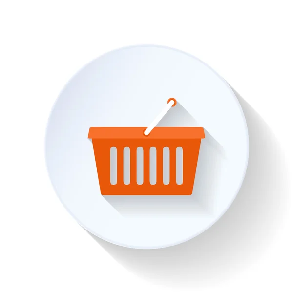 Shopping basket flat icon — Stock Vector