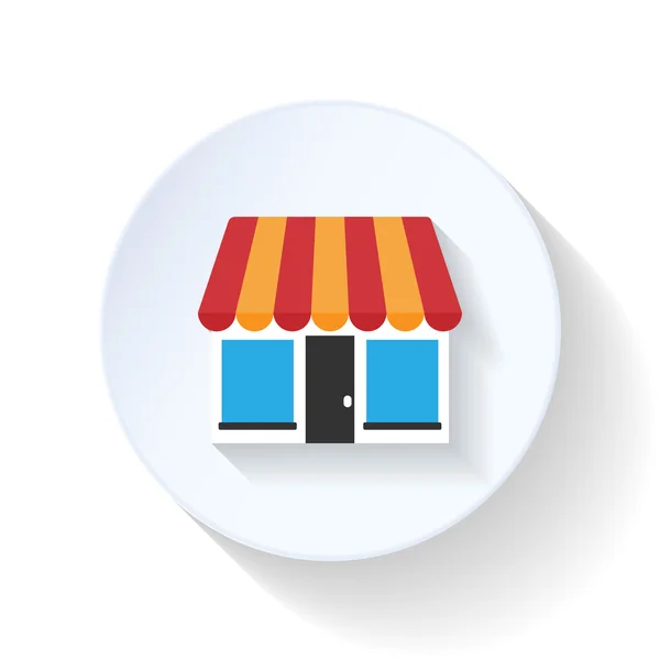 Mercado icono plano — Vector de stock