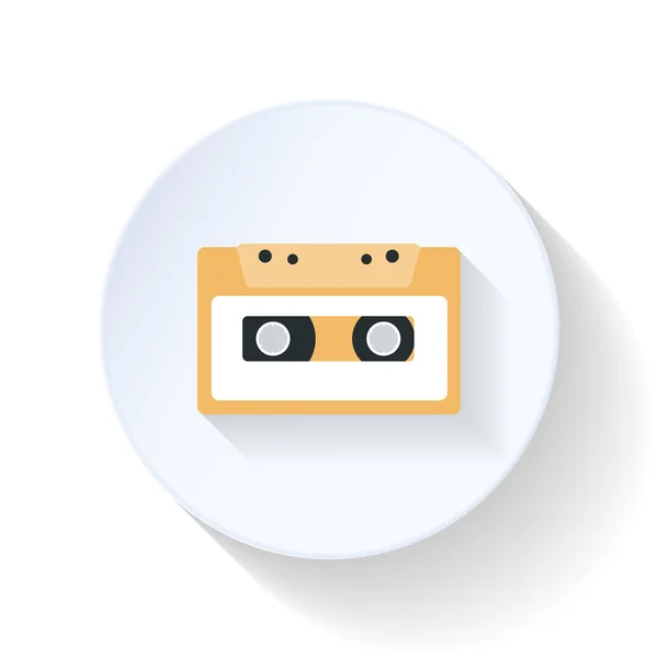 Casette flat icon — Stock Vector