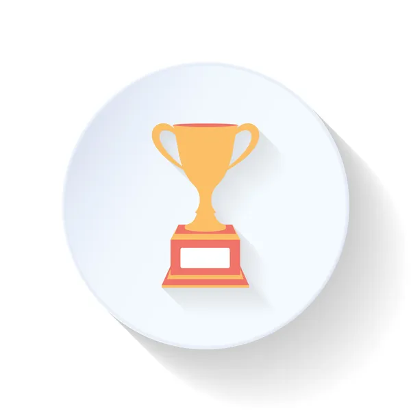 Vinnare cup flat ikonen — Stock vektor