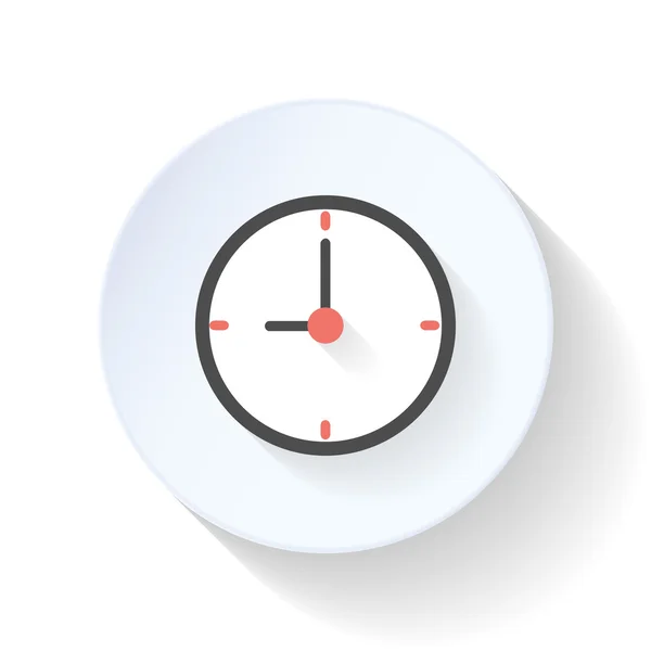 Reloj Icono plano — Vector de stock