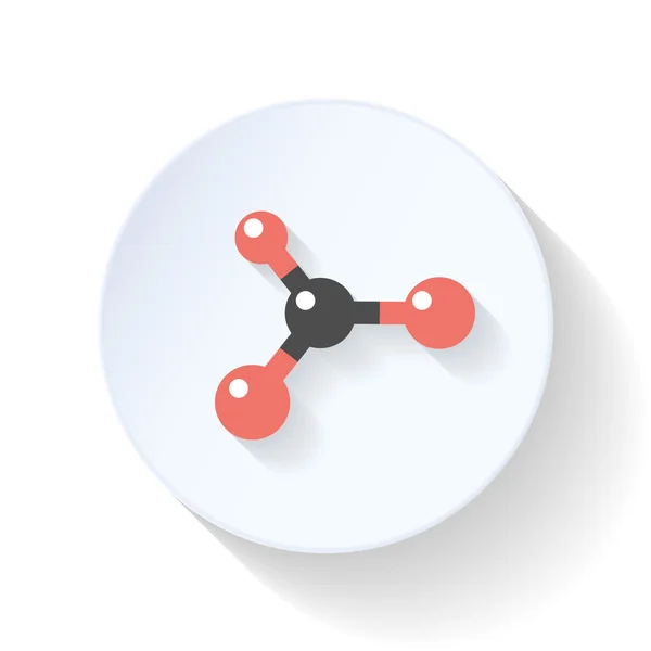 Molecuul platte pictogram — Stockvector