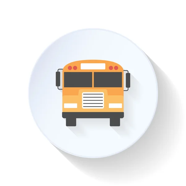 Autobús escolar icono plano — Vector de stock