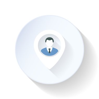 harita nokta düz simgesi